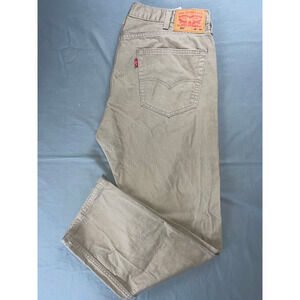 Levi's Waterless 505 Regular Fit 100% Cotton Denim Jeans. Beige, Men's 36X29 EUC